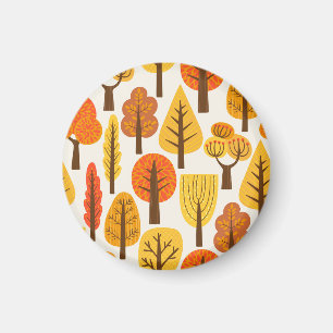 Herbstbäume, nahtloses Muster. Magnet