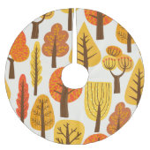 Herbstbäume, nahtloses Muster. Polyester Weihnachtsbaumdecke (Vorderseite)