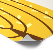 Herbstbäume, nahtloses Muster. Poster (Ecke)