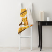 Herbstbäume, nahtloses Muster. Sherpadecke (Beispiel)