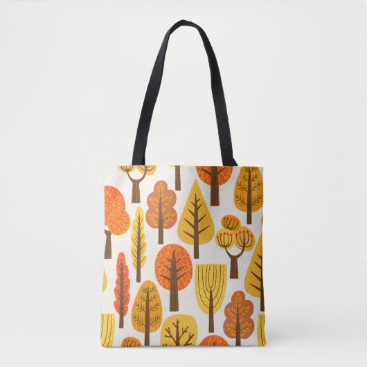 Herbstbäume, nahtloses Muster. Tasche (Vorderseite)