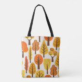 Herbstbäume, nahtloses Muster. Tasche (Rückseite)
