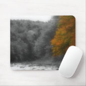 Herbstbäume Natur Schwarz-weiße Mousepad (Mit Mouse)