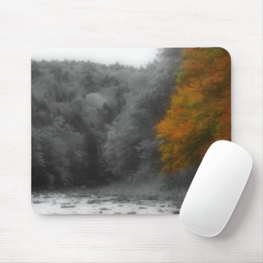 Herbstbäume Natur Schwarz-weiße Mousepad (Mit Mouse)