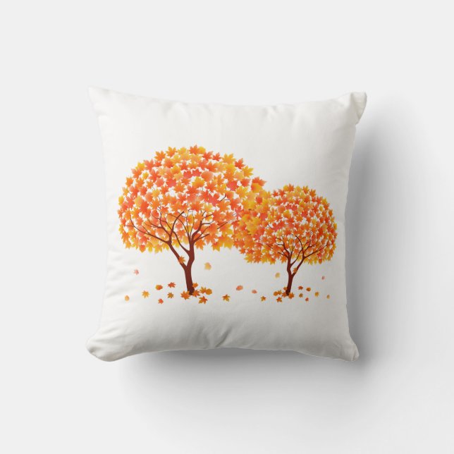 Herbstbäume Pillow Kissen (Vorderseite)