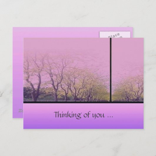 Herbstbäume Postkarte (Vorne/Hinten)