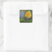 Herbstbäume Quadratischer Aufkleber (Tasche)