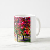 Herbstbäume rosa Blätter impressionistische Bäume Kaffeetasse (VorderseiteRechts)