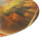 Herbstbäume & See mit Enten Schneidebrett (Ecke)