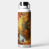 Herbstbäume & See mit Enten Trinkflasche (Rückseite)
