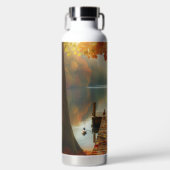 Herbstbäume & See mit Enten Trinkflasche (Vorderseite)