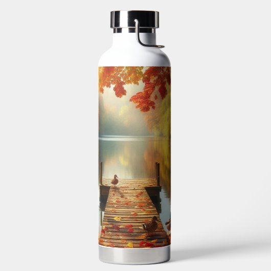 Herbstbäume & See mit Enten Trinkflasche (links)