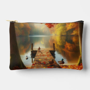 Herbstbäume & See mit Enten Zubehörtasche