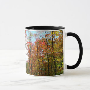 Herbstbäume und blauer Himmel Herbst-Naturfotograf Tasse