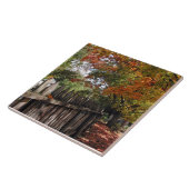 Herbstbäume und Picketzaun Fliese (Seite)