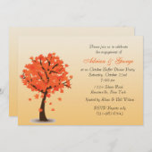 Herbstbaumeinladung Einladung (Vorne/Hinten)