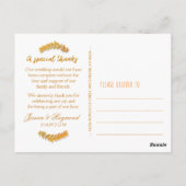 Herbstbaumen fallen dank Matching PostCard Postkarte (Rückseite)