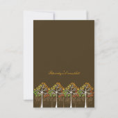 Herbstbaumen Wald Moderne Hochzeit im Herbst RSVP- RSVP Karte (Rückseite)