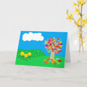 HerbstbaumGeburtstagskarte von Jo Images Karte (Gelbe Blume)