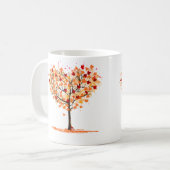 Herbstbaumherz, Tasse, Herbstblätter Kaffeetasse (Vorderseite Links)