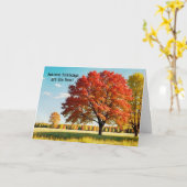 Herbstbaumkunst Geburtstagskarte Karte (Gelbe Blume)