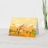 Herbstbaumlandschaft Feiertagskarte (Vorderseite)