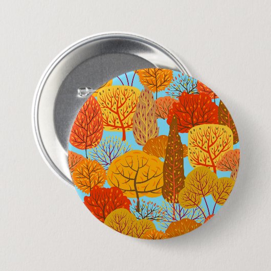 Herbstbaummuster Fallfolien Button (Vorne & Hinten)