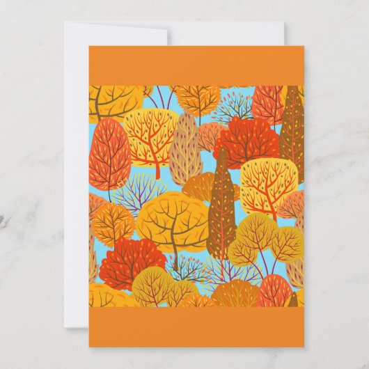 Herbstbaummuster Fallfolien Einladung (Vorderseite)