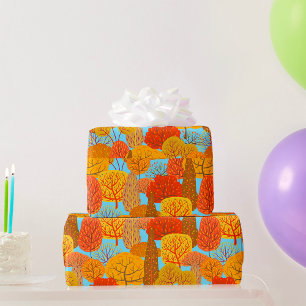 Herbstbaummuster Fallfolien Geschenkpapier