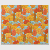 Herbstbaummuster Fallfolien Geschenkpapier (Flach)