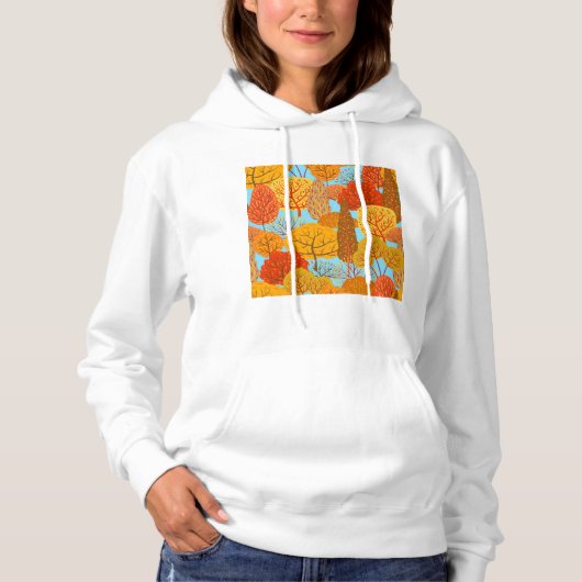 Herbstbaummuster Fallfolien Hoodie (Vorderseite)