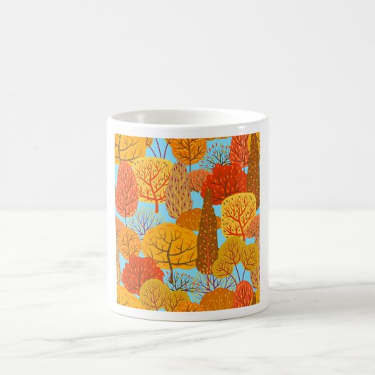 Herbstbaummuster Fallfolien Kaffeetasse (Mittel)