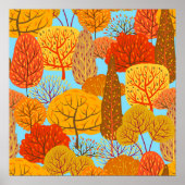 Herbstbaummuster Fallfolien Poster (Vorne)