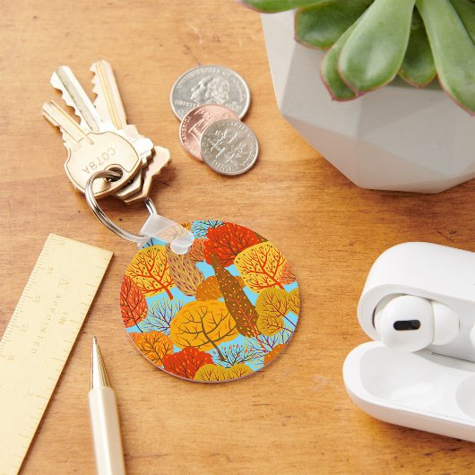 Herbstbaummuster Fallfolien Schlüsselanhänger