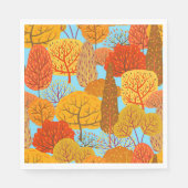 Herbstbaummuster Fallfolien Serviette (Vorderseite)