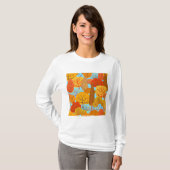 Herbstbaummuster Fallfolien T-Shirt (Vorne ganz)