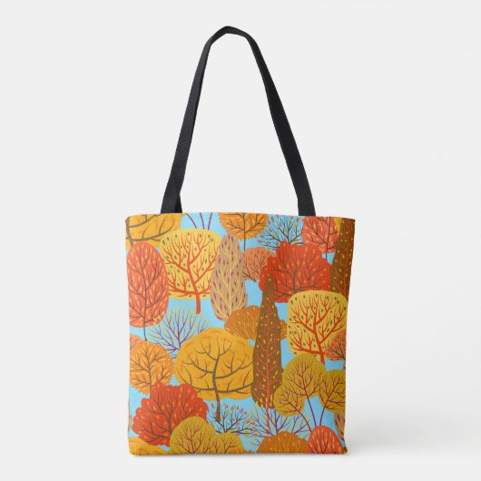 Herbstbaummuster Fallfolien Tasche (Rückseite)