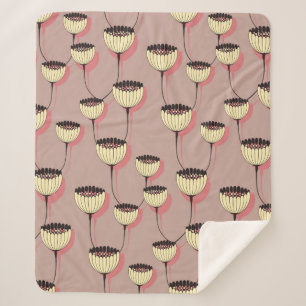 Herbstbecher Blume nahtlos in Braun und p Sherpadecke