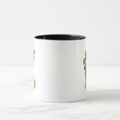 Herbstbecher mit süßem Vogelscheuchen-Mädchen Tasse (Zentrum)