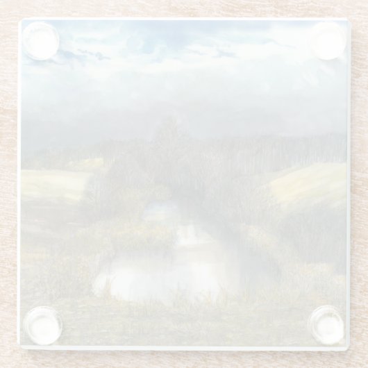 Herbstbecken Glasuntersetzer (Rückseite)