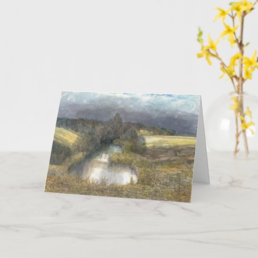 Herbstbecken Karte (Gelbe Blume)