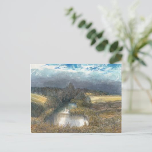 Herbstbecken Postkarte (Stehend Vorderseite)