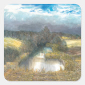 Herbstbecken Quadratischer Aufkleber (Vorderseite)