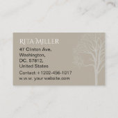 Herbstbecken Visitenkarte (Rückseite)