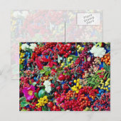 Herbstbeeren-Blume Postkarte (Vorne/Hinten)