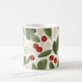 Herbstbeeren und botanisches Blätter Muster Kaffeetasse (Mittel)