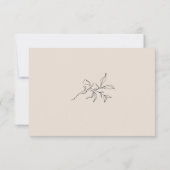 Herbstbeige Einfache Elegante Hochzeit UAWG RSVP Karte (Rückseite)