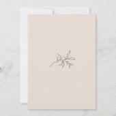 Herbstbeige Einfache Hochzeit Einladung (Rückseite)