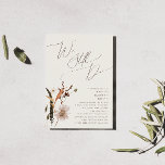 Herbstbeige Wildblume wir immer noch kündigen Einladung<br><div class="desc">Mit der Einführung unserer atemberaubenden Herbstbeige machen wir noch immer eine Einladung zur Erneuerung, die ein einfaches und modernes Design mit sich bringt, das die Schönheit der Natur widerspiegelt. Mit gepressten, wasserfarbenen Blume und Terrakotta-Blätter im Fall eines Sturzes erweckt es das Wesen der verbrannten Orangenfarben im Oktober und schafft ein...</div>