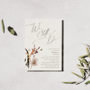 Herbstbeige Wildblume wir immer noch kündigen Einladung